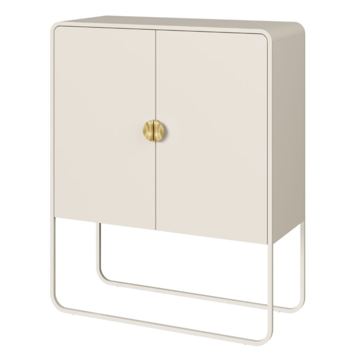 Balcao Buffet Organico 2 Portas 90 cm 28065 Off White Artesano
