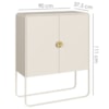 Balcao Buffet Organico 2 Portas 90 cm 28065 Off White Artesano