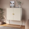 Balcao Buffet Organico 2 Portas 90 cm 28065 Off White Artesano