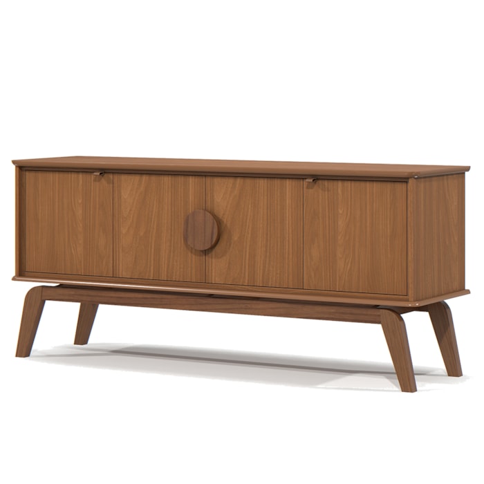Balcao Buffet Paris 4 Portas 164 cm Nature Tebar