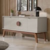 Balcao Buffet Paris 4 Portas 164 cm Off White Nature Tebar