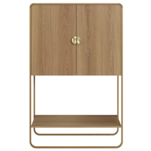 Balcao Cafe Bar Organico 2 Portas 90 cm 28069 Hanover Dourado Artesano