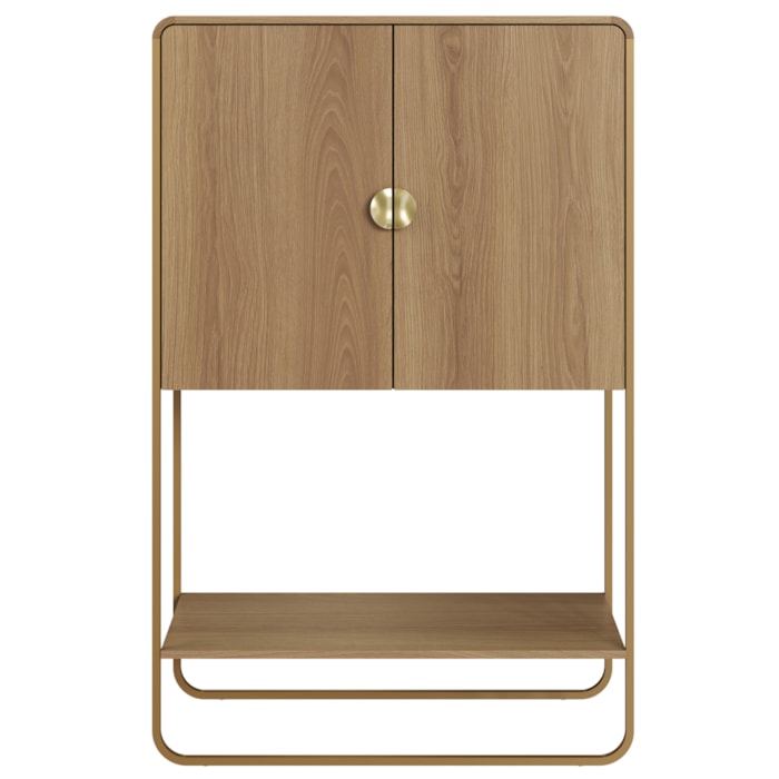 Balcao Cafe Bar Organico 2 Portas 90 cm 28069 Hanover Dourado Artesano