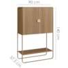 Balcao Cafe Bar Organico 2 Portas 90 cm 28069 Hanover Dourado Artesano