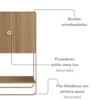 Balcao Cafe Bar Organico 2 Portas 90 cm 28069 Hanover Dourado Artesano