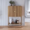 Balcao Cafe Bar Organico 2 Portas 90 cm 28069 Hanover Dourado Artesano