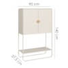 Balcao Cafe Bar Organico 2 Portas 90 cm 28069 Off White Artesano