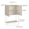 Balcao Cafe Bar Organico 2 Portas 90 cm 28069 Off White Artesano