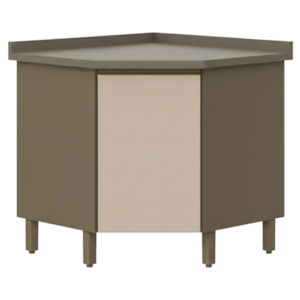 Balcao Canto Obliquo Com Tampo 1 Porta 79 cm Connect Duna Cristal Henn