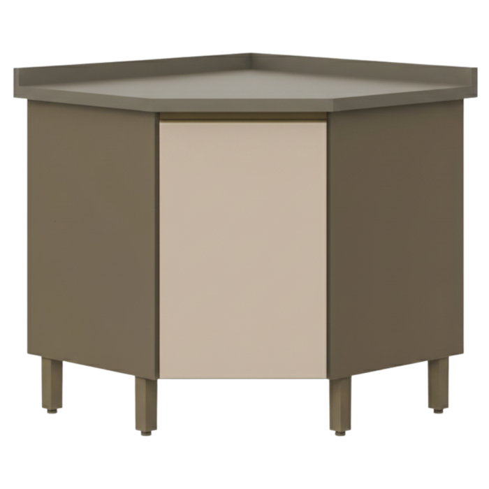 Balcao Canto Obliquo Com Tampo 1 Porta 79 cm Connect Duna Cristal Henn