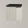 Balcao Canto Obliquo Tampo MDF Kali 12222 Bianco Toq Bianco Toq Nicioli