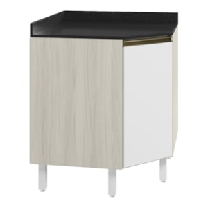 Balcao Canto Obliquo Tampo MDF Kali 12222 Bianco Toq Branco Uv Nicioli Balcao Canto Obliquo Tampo MDF Kali 12222 Bianco Toq Branco Uv Nicioli