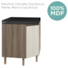 Balcao Canto Obliquo Tampo MDF Kali 12222 Carvalho Toq Bianco Toq Nicioli