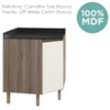 Balcao Canto Obliquo Tampo MDF Kali 12222 Carvalho Toq Off White Cetim Nicioli