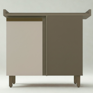 Balcão Canto Reto com Tampo 1 Porta Connect Duna Cristal Henn