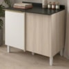Balcão Canto Reto Com Tampo 1 Porta MDF 89 cm Kali 1222722 Bianco TOQ Branco Nicioli