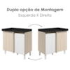 Balcão Canto Reto Com Tampo 1 Porta MDF 89 cm Kali 1222722 Bianco TOQ Branco Nicioli