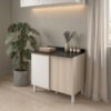 Balcão Canto Reto Com Tampo 1 Porta MDF 89 cm Kali 1222722 Bianco TOQ Branco Nicioli