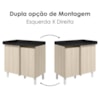 Balcão Canto Reto Com Tampo 1 Porta MDF 89 cm Kali 1222722 Bianco TOQ Nicioli