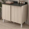 Balcão Canto Reto Com Tampo 1 Porta MDF 89 cm Kali 1222722 Bianco TOQ Nicioli