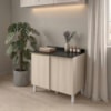 Balcão Canto Reto Com Tampo 1 Porta MDF 89 cm Kali 1222722 Bianco TOQ Nicioli
