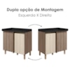 Balcão Canto Reto Com Tampo 1 Porta MDF 89 cm Kali 1222722 Carvalho TOQ Bianco Nicioli