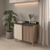 Balcão Canto Reto Com Tampo 1 Porta MDF 89 cm Kali 1222722 Carvalho TOQ Bianco Nicioli