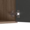 Balcão Canto Reto Com Tampo 1 Porta MDF 89 cm Kali 1222722 Carvalho TOQ Chumbo Nicioli