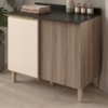 Balcão Canto Reto Com Tampo 1 Porta MDF 89 cm Kali 1222722 Carvalho TOQ Off White Nicioli