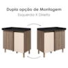 Balcão Canto Reto Com Tampo 1 Porta MDF 89 cm Kali 1222722 Carvalho TOQ Off White Nicioli