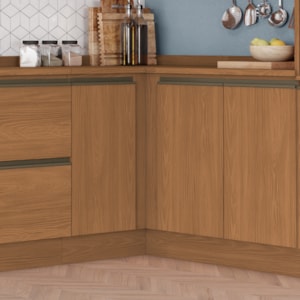 Balcao Canto Reto Com Tampo 1P 98 cm Maxxi G748 Canela Kappesberg