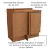 Balcao Canto Reto Com Tampo 1P 98 cm Maxxi G748 Canela Kappesberg
