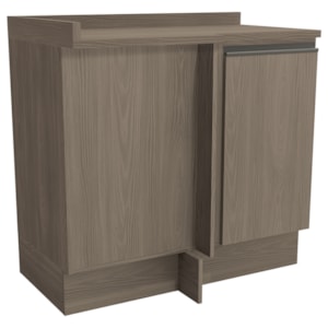 Balcao Canto Reto Com Tampo 1P 98 cm Maxxi G748 Nogal Kappesberg