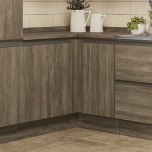 Balcao Canto Reto Com Tampo 1P 98 cm Maxxi G748 Nogal Kappesberg