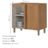 Balcao Canto Reto Tampo 1 Porta 84 cm Requinte Nature Areia Henn