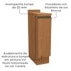Balcao Com Tampo 1 Porta 25 cm MDP Maxxi G737 Canela Kappesberg