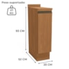 Balcao Com Tampo 1 Porta 25 cm MDP Maxxi G737 Canela Kappesberg