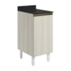 Balcao Com Tampo 1 Porta 40 cm MDF 12218 Bianco Toq Bianco Toq Nicioli