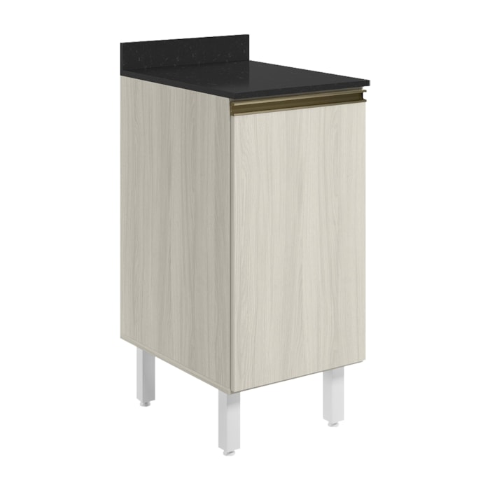 Balcao Com Tampo 1 Porta 40 cm MDF 12218 Bianco Toq Bianco Toq Nicioli