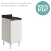 Balcao Com Tampo 1 Porta 40 cm MDF 12218 Bianco Toq Branco Uv Nicioli