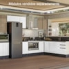Balcao Com Tampo 1 Porta 40 cm MDF 12218 Bianco Toq Branco Uv Nicioli