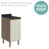 Balcao Com Tampo 1 Porta 40 cm MDF 12218 Carvalho Toq Bianco Toq Nicioli