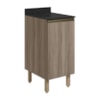 Balcao Com Tampo 1 Porta 40 cm MDF 12218 Carvalho Toq Carvalho Toq Nicioli