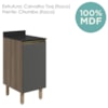 Balcao Com Tampo 1 Porta 40 cm MDF 12218 Carvalho Toq Chumbo Nicioli