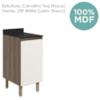 Balcao Com Tampo 1 Porta 40 cm MDF 12218 Carvalho Toq Off White Cetim Nicioli