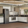 Balcao Com Tampo 1 Porta 40 cm MDF 12218 Carvalho Toq Off White Cetim Nicioli