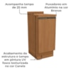 Balcao Com Tampo 1 Porta 40 cm MDP Maxxi G741 Canela Kappesberg