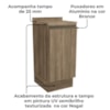 Balcao Com Tampo 1 Porta 40 cm MDP Maxxi G741 Nogal Kappesberg