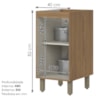 Balcao Com Tampo 1 Porta 40 cm Requinte Nature Areia Henn
