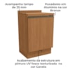 Balcao Com Tampo 1 Porta 60 cm Maxxi G742 Canela Kappesberg